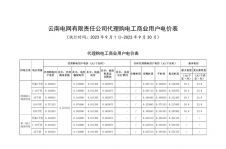 2023年9月份各省工商业电价（广东、深圳、广西、贵州、云南、海南）